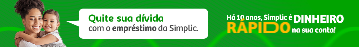 Quite sua dívida com o empréstimo da Simplic. Dinheiro rápido, na sua conta. Empréstimo Simplic: dinheiro rápido e fácil para autônomos e CLT.