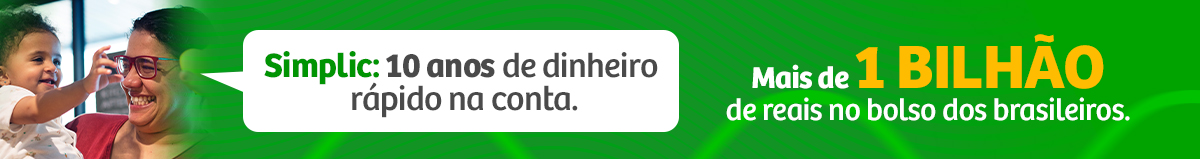 Simplic. 10 anos de dinheiro rápido na sua conta. Negativados